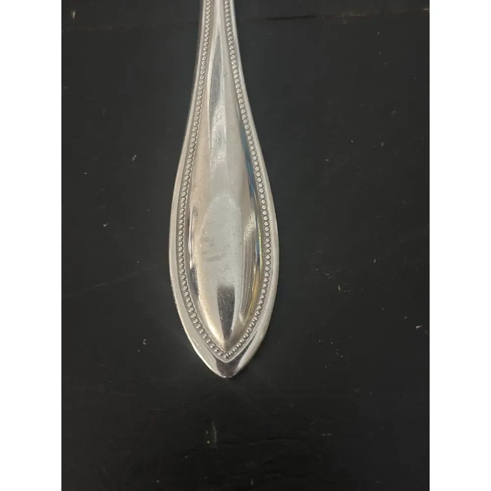 Oneida Stainless Needlepoint Beaded Artistry Oval Soup Spoon 6 3/4”